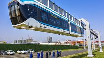 Skytrain, eine neue Schwebebahn in der chinesischen Stadt Wuhan
