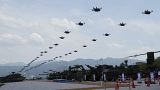 Una fase dell'esercitazione militare