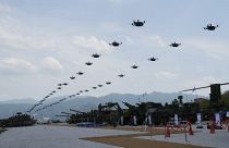 طائرات مسيرة للجيش الكوري الجنوبي خلال مناورة  كوريا الجنوبية والولايات المتحدة في بوتشون كوريا الجنوبية