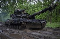 Ukrainischer Panzer bei Bachmut