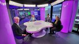 Host Méabh Mc Mahon with Marisa Matias, Demir Murat Seyrek and Ricardo Borges de Castro 