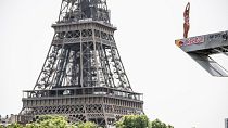 Xantheia Pennisi of Australia dives from the 21.5 metre platform in Paris, France in 2022.