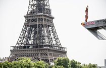 Xantheia Pennisi of Australia dives from the 21.5 metre platform in Paris, France in 2022.