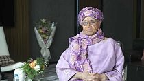 Ellen Johnson Sirleaf em entrevista à Euronews