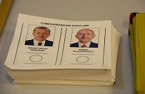 Die Wahlzettel für die Stichwahl in der Türkei