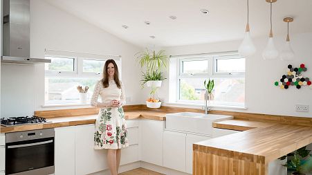 Amy in her kitchen