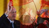 Recep Tayyip Erdoğan és hívei a 2023-as elnökválasztás második fordulója után