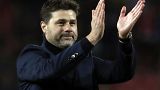 FILE - Mauricio Pochettino applauds fans after the Champions League group B soccer match between Red Star and Tottenham, at the Rajko Mitic Stadium in Belgrade, Serbia,