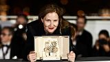 Justine Triet with her Palme d'Or for 'Anatomy of a Fall'