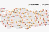 Recep Tayyip Erdoğan ve Kemal Kılıçdaroğlu'nun oylarının arttığı ve düştüğü iller