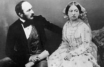 Long-reigning monarch Queen Victoria poses with her beloved husband Albert in 1854