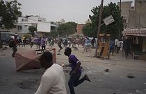 صدامات بين أنصار زعيم المعارضة الرئيسي عثمان سونكو والشرطة في داكار، السنغال، 29 مايو 2023.