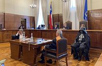 Darth Vader appears before the Valparaiso Court of Appeal in Chile on Heritage Day - 28 May 2023