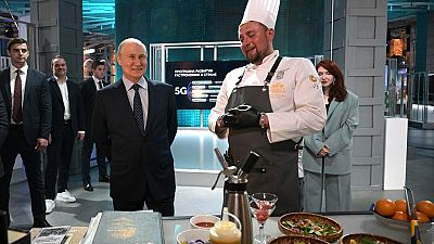 Wladimir Putin auf einer Ausstellung in Moskau am 30. Mai 2023