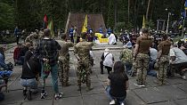 Похороны Владислава Шеломиенко на Аллее славы в Харькове.