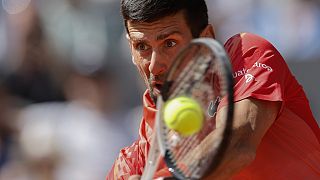 Djokovic a Roland Garros stadionban, Párizsban 2023. május 29-én 