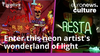 Marcus Bracey is a third-generation neon light artist, repairing and creating neon signs, which he shares with the world at God's Own Junkyard in London.