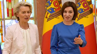 رئيسة مولدوفا مايا ساندو تستقبل رئيسة المفوضية الأوروبية أورزولا فون دير لاين
