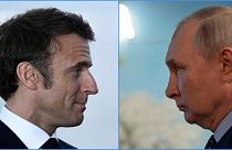 Emmanuel Macron és Vlagyimir Putyin