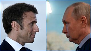 Emmanuel Macron és Vlagyimir Putyin
