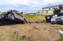 Zerstörtes Militärgerät in der Oblast Belgorod (Aufnahme vom 23. Mai 2023)