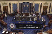  the final vote of 63-36 shows passage of the bill to raise the debt ceiling Thursday night, June 1, 2023,