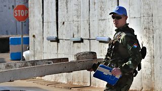 یک سرباز نیروهای حافظ صلح سازمان ملل در لبنان