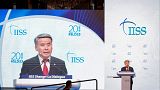 وزير الدفاع الكوري الجنوبي لي جونغ سوب في المعهد الدولي العشرين للدراسات الإستراتيجية (IISS)، سنغافورة