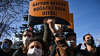 Boğaziçi Üniversitesi'nde atanmış rektör protestoları 880. gününü doldurdu
