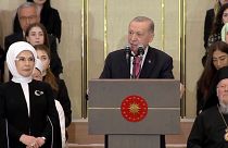Erdoğan göreve başlama töreninde konuşuyor