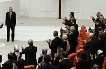 رجب طیب اردوغان در برابر نمایندگان پارلمان ترکیه