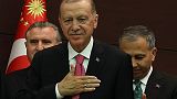 Recep Tayyip Erdogan, le 3 juin 2023, lors de la nomination de son nouveau gouvernement (Ankara, Turquie). 