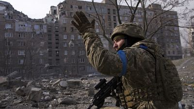 جندي أوكراني في ماريوبول، أوكرانيا، 12 مارس 2022.