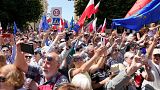 تظاهرات مخالفان دولت لهستان در ورشو