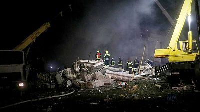 Разрушенный при российском ударе жилой дом в пригороде Днепра