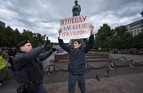 Manifestação de apoio a Navalny na Rússia