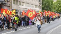 PKK taraftarları İsveç'in 'yeni terör yasasını' protesto etti