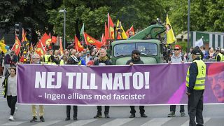 تظاهرات در استکهلم در مخالفت با پیوستن سوئد به ناتو