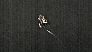 تصاویر هواپیمای آمریکایی از حادثه در تنگه هرمز