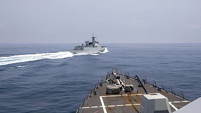 Photo provided by US Navy shows Chinese ship close to US destroyer