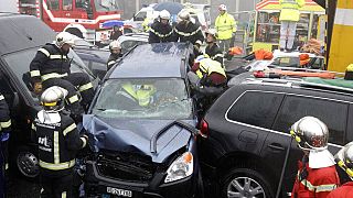 صورة من الارشيف-حادث سير في سويسرا.