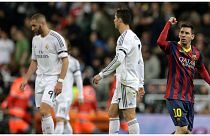 ميسي، رونالدو وبنزيمة خلال مباراة بين برشلونة وريال مدريد في 2014