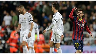 ميسي، رونالدو وبنزيمة خلال مباراة بين برشلونة وريال مدريد في 2014