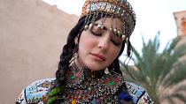 Leila Sidiqi, Afghan model, wearing pieces by Avizeh brand