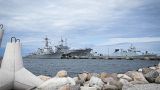Un navire de combat russe en Mer Baltique