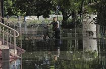 الفيضان الذي خلفه السد في خيرسون، أوكرانيا