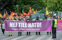 İsveç'te hafta sonu ülkenin NATO üyeliğine karşı gösteri düzenlenmişti