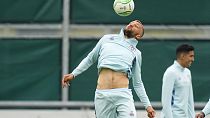 West Ham's Tomas Soucek controls the ball during a training session in Prague, Czech Republic, Tuesday, June 6, 2023