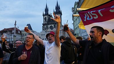 Des supporters à Prague