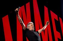 Roger Waters on stage in Hamburg, Germany (May 2023) for his "This Is Not A Drill" tour